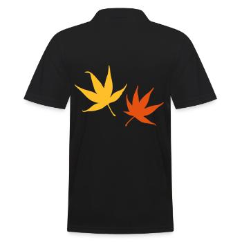 feuilles d'automne - Polo Homme - noir - Dos - Kai (181cm)