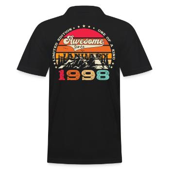 Né le 25 janvier 1998 Homme cadeau - Polo Homme - noir - Dos - Kai (181cm)