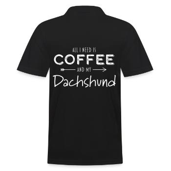 Dachshund Dachshund Coffee Lifestyle - Polo Homme - noir - Dos - Kai (181cm)