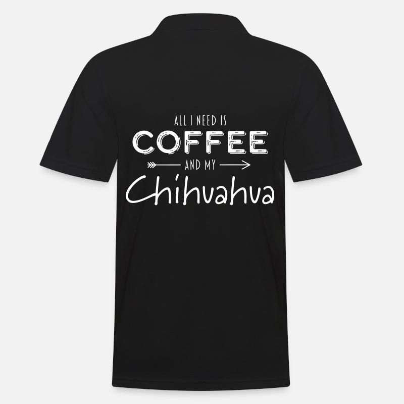 Kaffee Chihuahua Geschenk - Männer Poloshirt - Schwarz
