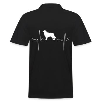 Rythme cardiaque Australian Shepherd - Polo Homme - noir - Dos - Kai (181cm)