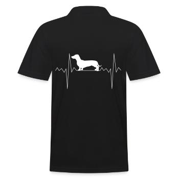 Pulsation cardiaque Dachshund Dachshund gift - Polo Homme - noir - Dos - Kai (181cm)