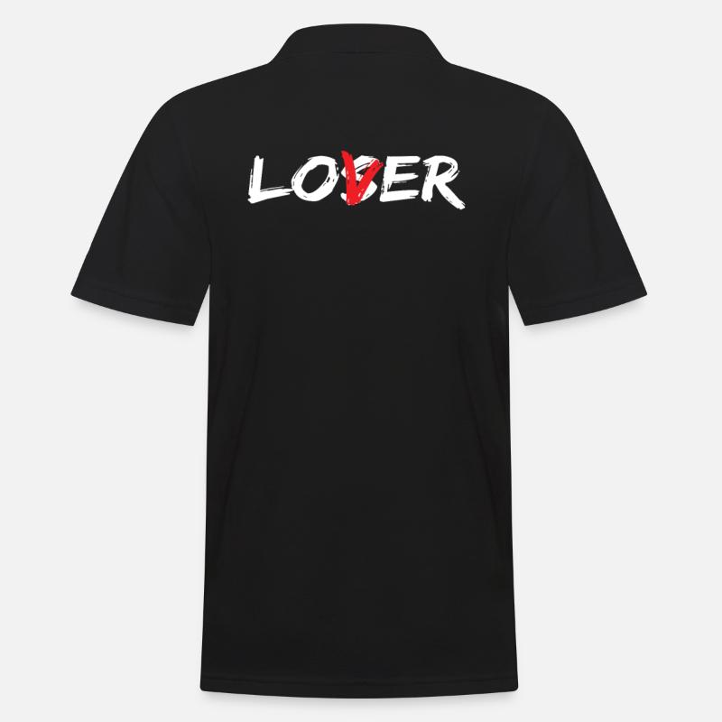 Loser Lover - Männer Poloshirt - Schwarz