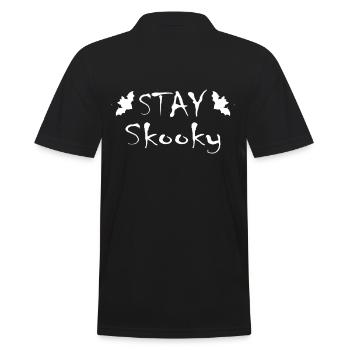 Stay Spooky Halloween Costume - Männer Poloshirt - Schwarz - Hinten - Kai (181cm)