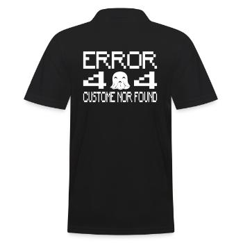 Error 404 Halloween Costume Not Found - Männer Poloshirt - Schwarz - Hinten - Kai (181cm)