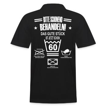 S’il vous plaît traiter gently60 cadeau d’anniversaire - Polo Homme - noir - Dos - Kai (181cm)