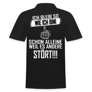 Je resterai comme je suis Drôle de dire - Polo Homme - noir - Dos - Kai (181cm)