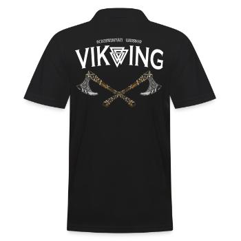 Viking - Männer Poloshirt - Schwarz - Hinten - Kai (181cm)