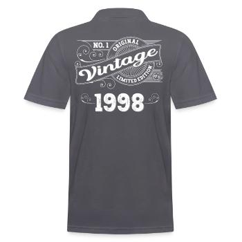 Né 1998 25ème anniversaire Cadeau homme / femme - Polo Homme - charbon - Dos - Nico (186cm)