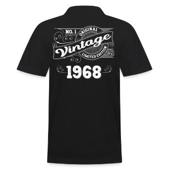 Né en 1968 55ème anniversaire Cadeau homme / femme - Polo Homme - noir - Dos - Kai (181cm)