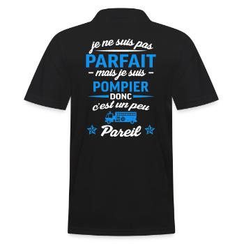 pas parfait pompier - Polo Homme - noir - Dos - Kai (181cm)