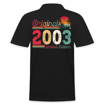 Né 2003 20e anniversaire cadeau homme / femme - Polo Homme - noir - Dos - Kai (181cm)