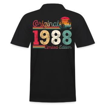 Né en 1988 35ème anniversaire Cadeau homme / femme - Polo Homme - noir - Dos - Kai (181cm)