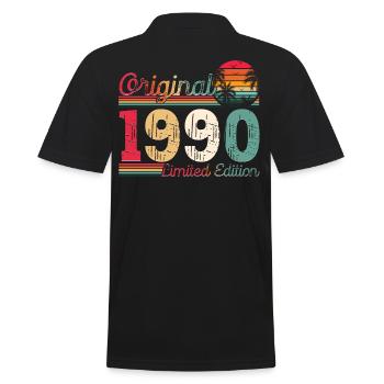 Né en 1990 33ème anniversaire Cadeau homme / femme - Polo Homme - noir - Dos - Kai (181cm)