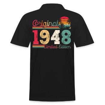 Né en 1948 75e anniversaire Cadeau homme / femme - Polo Homme - noir - Dos - Kai (181cm)