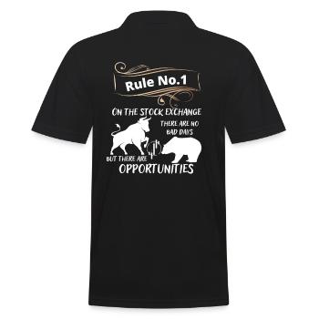 Bull and bear the animals of the stock market and stocks - Men's Polo Shirt - black - Back - Kai (181cm)
