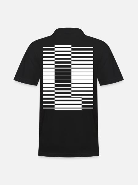 LETTER L - Men's Polo Shirt - black