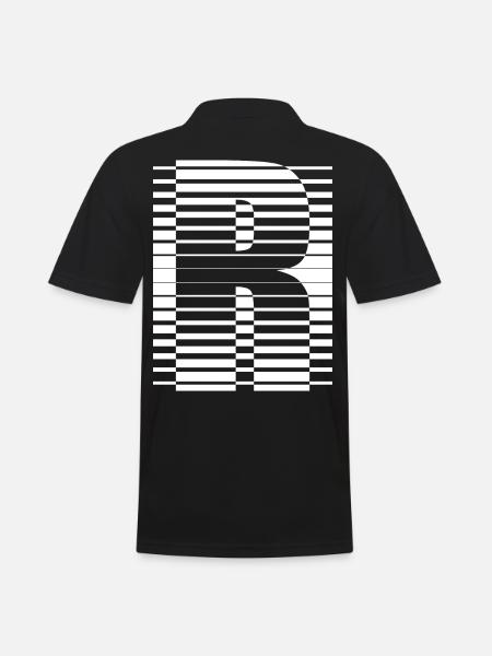 INITIAL R - Men's Polo Shirt - black