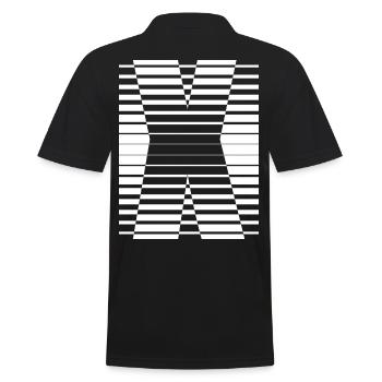 INITIAL X - Men's Polo Shirt - black - Back - Kai (181cm)