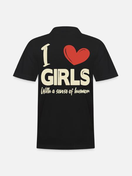 J’aime les filles - Polo Homme - noir