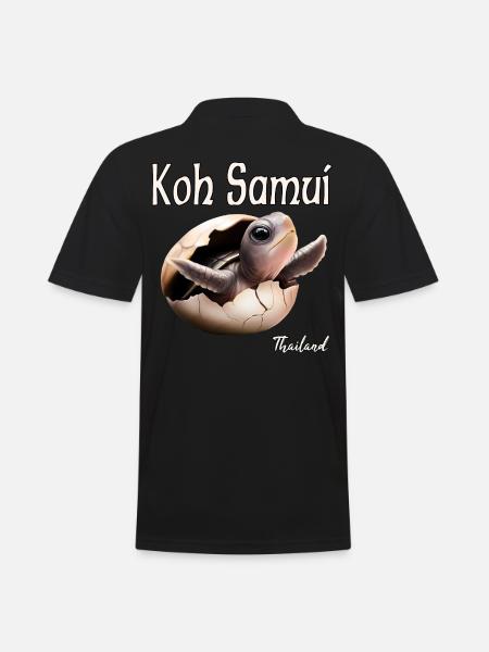 Koh Samui, Thailand - Men's Polo Shirt - black