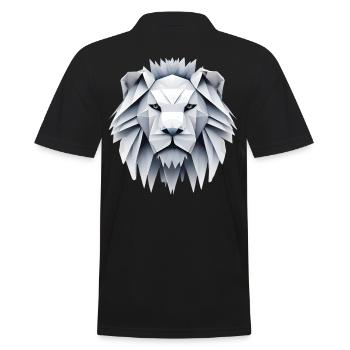 Origami Lion - King of the Art of Folding - Men's Polo Shirt - black - Back - Kai (181cm)