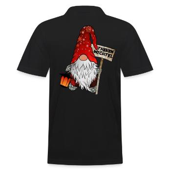 Theken Wichtel – für Bar- und Kneipenfans - Männer Poloshirt - Schwarz - Hinten - Kai (181cm)