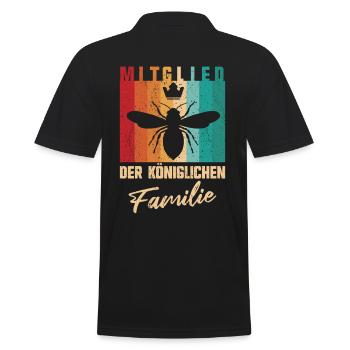 Bienenkönigin Mitglied der Familie - Männer Poloshirt - Schwarz - Hinten - Kai (181cm)