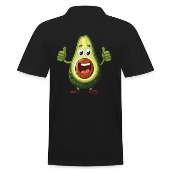Avocat joyeux avec les pouces levés - Polo Homme - noir - Dos - Kai (181cm)
