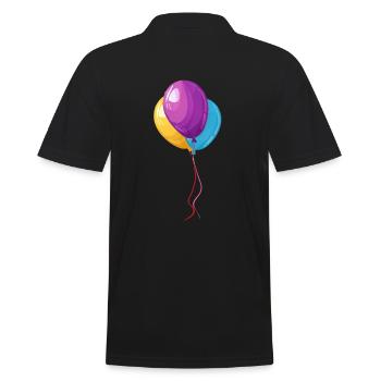 Ballons colorés célébration fantaisie Motif - Polo Homme - noir - Dos - Kai (181cm)