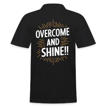 Overcome and radiate motivation - Men's Polo Shirt - black - Back - Kai (181cm)