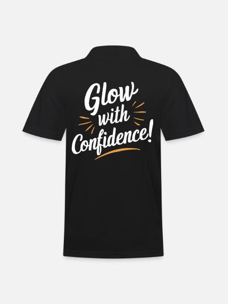 Glow with Confidence Motivation - Men's Polo Shirt - black
