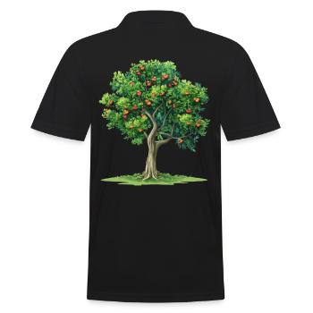 Arbre vivant aux fruits rouges - Polo Homme - noir - Dos - Kai (181cm)
