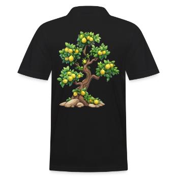 Citronnier, Idylle Naturelle, Rafraîchissement - Polo Homme - noir - Dos - Kai (181cm)