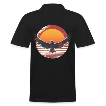 Aigle sublime au coucher du soleil - Polo Homme - noir - Dos - Kai (181cm)