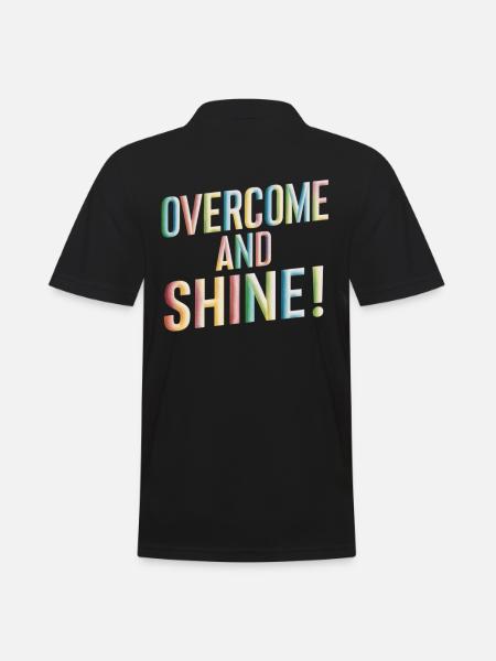 Overcome And Shine Motivation - Men's Polo Shirt - black