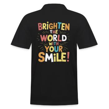 Illuminez le monde avec votre sourire - Polo Homme - noir - Dos - Kai (181cm)