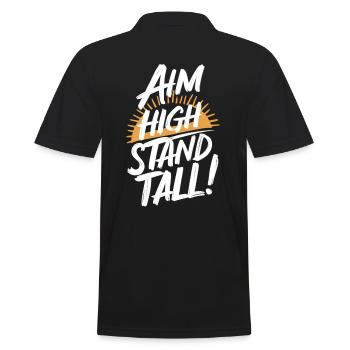 Ahm High Stand Tall Sunrise - Men's Polo Shirt - black - Back - Kai (181cm)