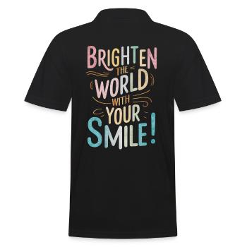 Illuminez le monde avec votre sourire - Polo Homme - noir - Dos - Kai (181cm)