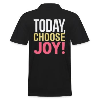 Today I Choose Joy In Your Life - Men's Polo Shirt - black - Back - Kai (181cm)