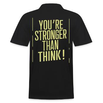 Vous êtes plus fort que vous ne le pensez Motivation - Polo Homme - noir - Dos - Kai (181cm)