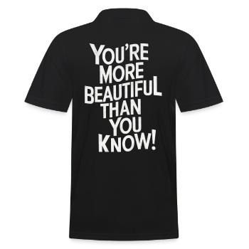Tu es plus belle que tu ne le penses - Polo Homme - noir - Dos - Kai (181cm)