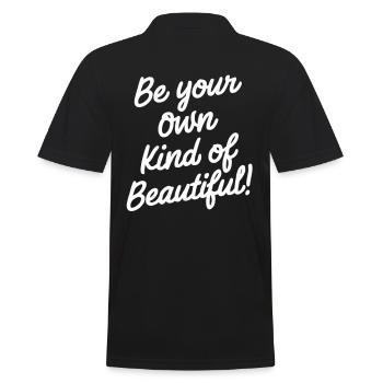 Sei Deine Eigene Art von Schön - Männer Poloshirt - Schwarz - Hinten - Kai (181cm)