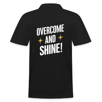 Conquer and shine like a star - Men's Polo Shirt - black - Back - Kai (181cm)