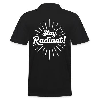 Bleib Strahlend Positivität Motivation - Männer Poloshirt - Schwarz - Hinten - Kai (181cm)