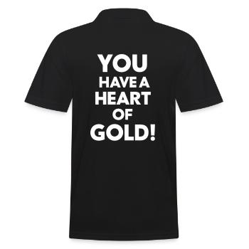 Vous avez un cœur d’or - Polo Homme - noir - Dos - Kai (181cm)
