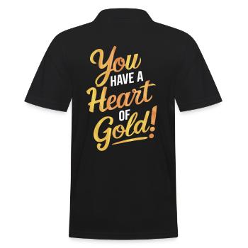 Tu as un cœur d’or - Polo Homme - noir - Dos - Kai (181cm)