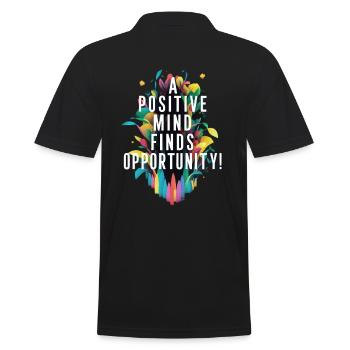 L’ positif découvre des opportunités - Polo Homme - noir - Dos - Kai (181cm)