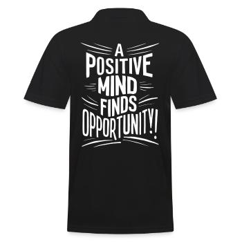 L’ positif découvre des opportunités - Polo Homme - noir - Dos - Kai (181cm)