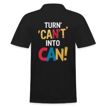 Transformez la canette en canette de motivation - Polo Homme - noir - Dos - Kai (181cm)